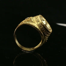 22k Ring Solid Gold ELEGANT Charm Mens Floral Band SIZE 11 "RESIZABLE" r2333z - Royal Dubai Jewellers