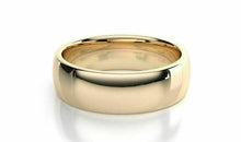 14k Solid Gold 7mm Comfort Fit Wedding Flat Band in 14k Yellow Gold "All sizes " - Royal Dubai Jewellers