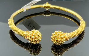 22k Bangle Solid Gold Elegant Charm Unique Exotic Design br5145 - Royal Dubai Jewellers