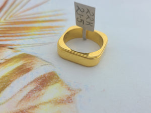 22K Solid Gold Plain Rectangular Band R8951 - Royal Dubai Jewellers