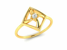 22k Ring Solid Gold Ladies Jewelry Modern Triangle Band CGR40 - Royal Dubai Jewellers