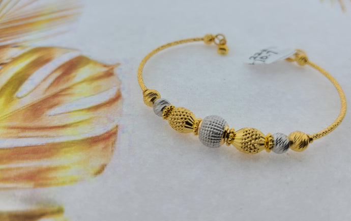 22K Solid Gold Dancing Bangle Bracelet B8272 - Royal Dubai Jewellers