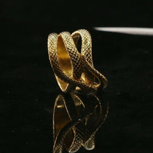 22k Ring Solid Gold ELEGANT Charm Ladies Snake Band SIZE 8 "RESIZABLE" r2341 - Royal Dubai Jewellers
