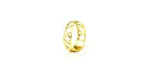 22k Ring Solid Gold ELEGANT Charm Ladies Band SIZE 8.25 "RESIZABLE" r2548mon - Royal Dubai Jewellers