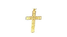 22k 22ct Solid Gold ELEGANT Simple Diamond Cut Religious Cross Pendant P2009 - Royal Dubai Jewellers