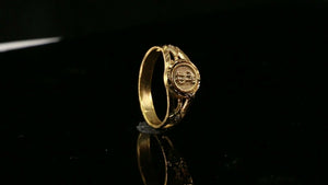 22k Ring Solid Gold ELEGANT Charm Mens Money Band SIZE 11 "RESIZABLE" r2557mon - Royal Dubai Jewellers