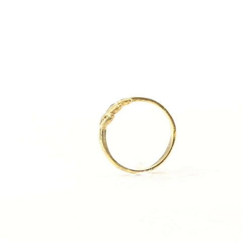 22k Ring Solid Gold ELEGANT Charm Ladies Leaf Band SIZE 5 "RESIZABLE" r2109 - Royal Dubai Jewellers