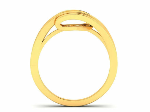 22k Ring Solid Yellow Gold Ladies Jewelry Modern Inter Weave Pattern Band CGR25 - Royal Dubai Jewellers