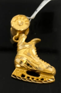 22k Pendant Solid Gold Custom Made Snow Skates Charm P3405 - Royal Dubai Jewellers