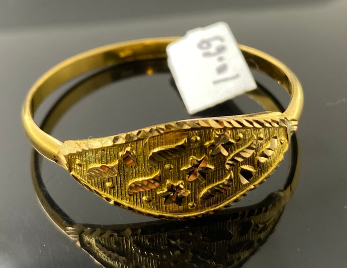 22K Solid Gold Kids Bangle CB1627 - Royal Dubai Jewellers