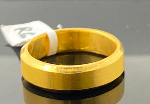 22k Solid Gold Unisex Modern Plain wedding Couple Band Ring R6313 - Royal Dubai Jewellers