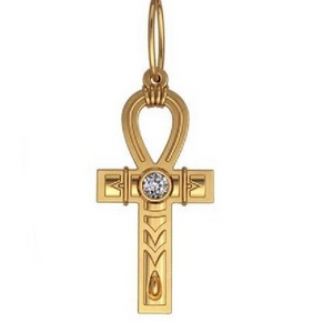 Authentic Solid Gold Unique Cross Pendant Vintage Design MV 50075 - Royal Dubai Jewellers