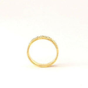 22k Ring Solid Gold ELEGANT Ladies Diamond Cut Ring SIZE 7 "RESIZABLE" r2101 - Royal Dubai Jewellers