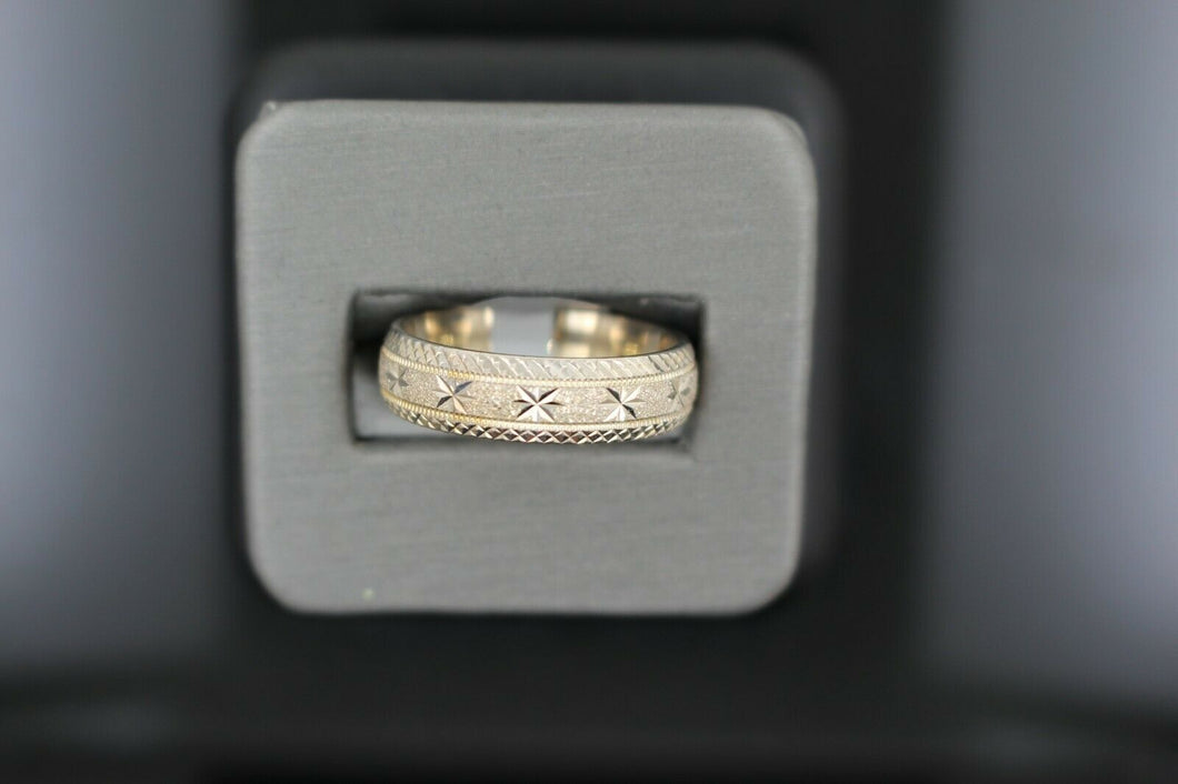 18k Solid Gold Elegant Ladies Modern Traditional Finish Band Ring R9087m - Royal Dubai Jewellers