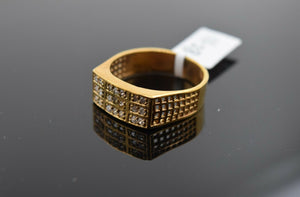 22k Ring Solid Gold ELEGANT Charm Men Band SIZE 10.5 "RESIZABLE" r2936mon - Royal Dubai Jewellers