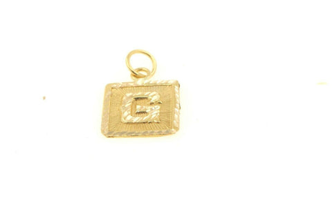 22k 22ct Solid Gold Charm Letter G Pendant Square Design p1109 ns - Royal Dubai Jewellers