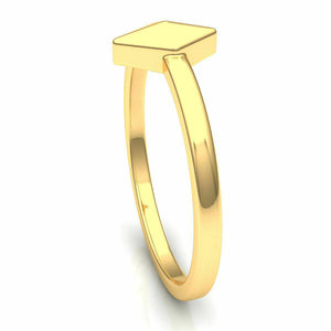 22k Solid Yellow Gold Ladies Jewelry Modern Band with Triangular Design CGR57 - Royal Dubai Jewellers