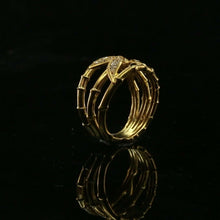 22k Ring Solid Gold ELEGANT Charm Ladies Floral Band SIZE 7.5 "RESIZABLE" r2334z - Royal Dubai Jewellers
