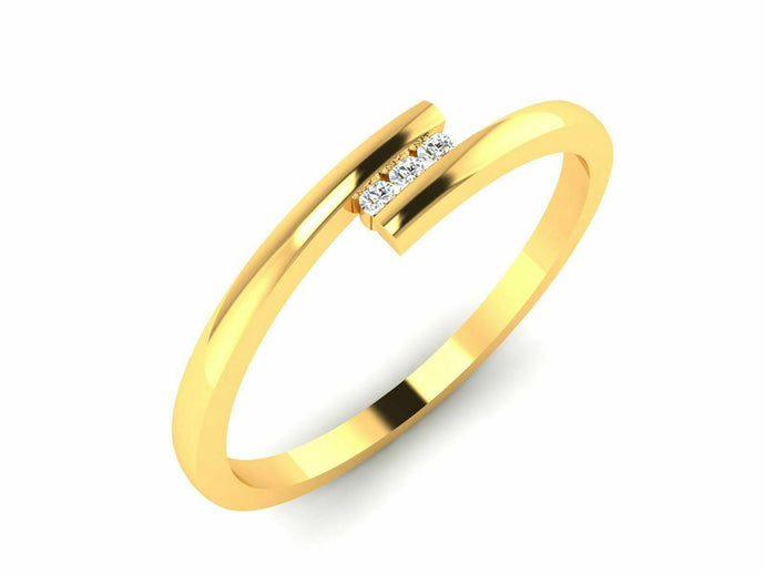 22k Ring Solid Yellow Gold Ladies Jewelry Modern Tension Setting Band CGR23 - Royal Dubai Jewellers