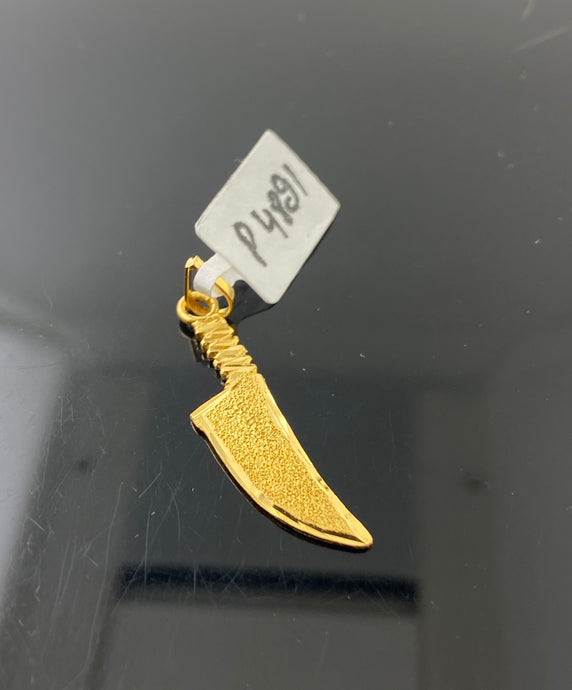 22K Solid Gold Sikhism Pendant P4891 - Royal Dubai Jewellers