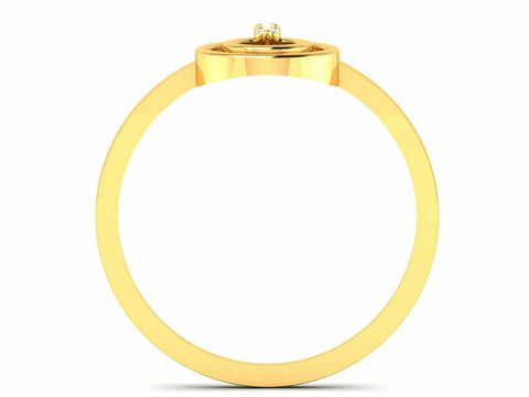 22k Ring Solid Yellow Gold Ladies Jewelry Modern Geometric Pattern Band CGR27 - Royal Dubai Jewellers