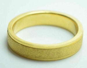 22k Yellow Gold Band Ring Mens or Ladies 5mm Width ANY SIZE AVAILABLE - Royal Dubai Jewellers