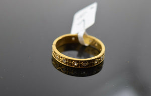 22k Ring Solid Gold ELEGANT Charm Ladies Simple Band SIZE 7.5 "RESIZABLE" r2305 - Royal Dubai Jewellers