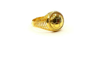 22k Ring Solid Gold ELEGANT Charm Mens Soccer Band SIZE 10.75 "RESIZABLE" r2383 - Royal Dubai Jewellers