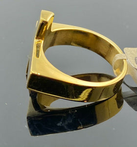 22k Ring Solid Gold ELEGANT Simple Cross Design Men Band r2087zz - Royal Dubai Jewellers