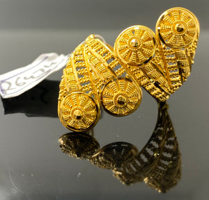 22k Solid Gold Elegant Ladies Filigree Floral Ring r6474z - Royal Dubai Jewellers