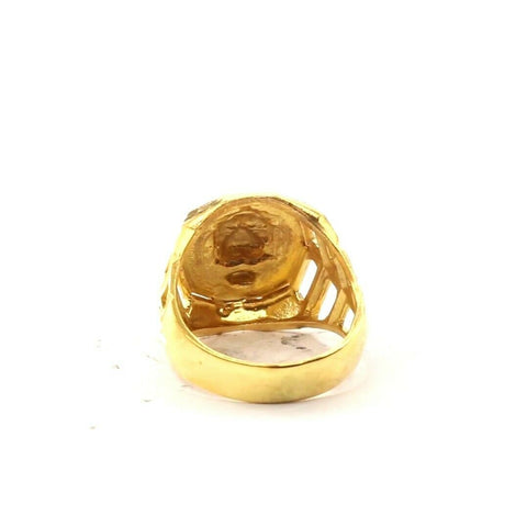 22k Ring Solid Gold Elegant Charm Mens Lion Head Design Ring Size R2045 mon - Royal Dubai Jewellers