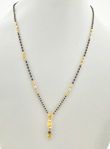 22K Solid Gold Two Tone Mangalsutra C4586 - Royal Dubai Jewellers