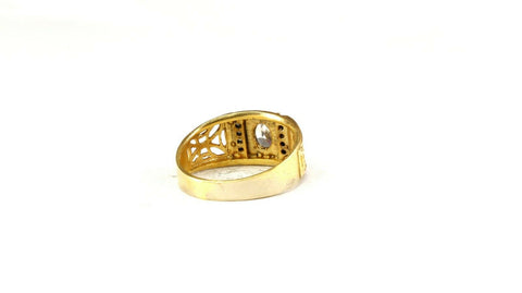 22k Ring Solid Gold ELEGANT Charm Mens Band SIZE 10.5 "RESIZABLE" r2553mon - Royal Dubai Jewellers