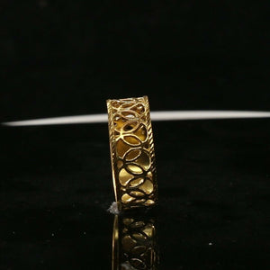 22k Ring Solid Gold ELEGANT Charm Mens Geometri Band SIZE 11 "RESIZABLE" r2345z - Royal Dubai Jewellers