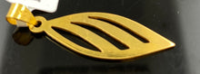 22k Pendant Solid Gold Ladies Custom Made Leaf Charm P3402 - Royal Dubai Jewellers