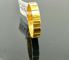 22k Ring Solid Gold ELEGANT Charm Men Indent Band SIZE 10 "RESIZABLE" r2327 - Royal Dubai Jewellers