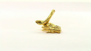 22k Ring Solid Gold ELEGANT Charm Mens Dragon Band SIZE 8 "RESIZABLE" r2319 - Royal Dubai Jewellers