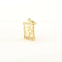 22k 22ct Solid Gold ELEGANT Simple Diamond Cut Religious OM Pendant P1507 - Royal Dubai Jewellers