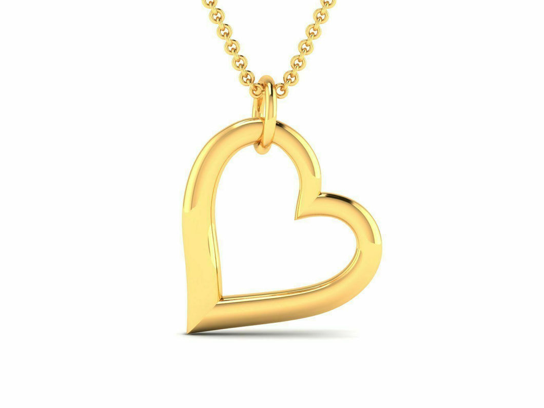 22k Pendant Solid Yellow Gold Ladies Jewelry Elegant Heart Shape Design CGP1 - Royal Dubai Jewellers