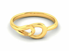 22k Ring Solid Yellow Gold Ladies Jewelry Modern Double Loop Pattern CGR12 - Royal Dubai Jewellers