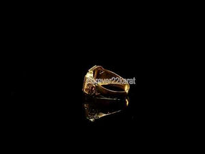 22k Ring Solid Gold Elegant Money Emblem Design Mens Ring Size R2046 mon