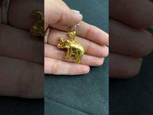 22K Solid Gold Elephant Charm P4331