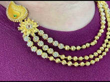 22k Necklace Set Solid Gold Ladies Exquisite Diamond Cut Floral Design CS258