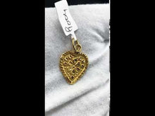 22k 22ct Solid Gold Heart Shape Pendant Locket Diamond Cut p1004 ns