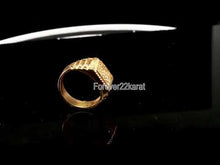 22k Ring Solid Gold ELEGANT Charm Men Diamond Cut Band SIZE 9 "RESIZABLE" r2441