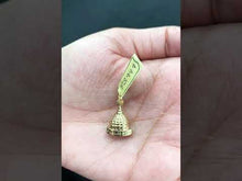 18k Solid Gold Bell Pendant P3999