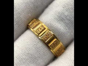 22k 22ct Solid Gold ELEGANT MENS Ring BAND "SIZE 6.2" 18k BOX "RESIZABLE" R699