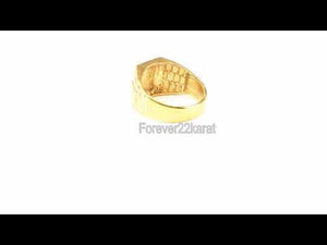 22k Ring Solid Gold ELEGANT Charm Mens Diamond Cut Band SIZE10 "RESIZABLE" r2436