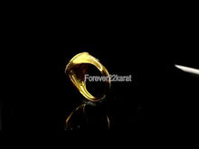 22k Ring Solid Gold ELEGANT Charm Men Ying Yang Band SIZE 11.5"RESIZABLE" r2384