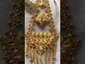 22k Tikka Solid Gold Ladies Jewelry Classic Simple Filigree Design T63